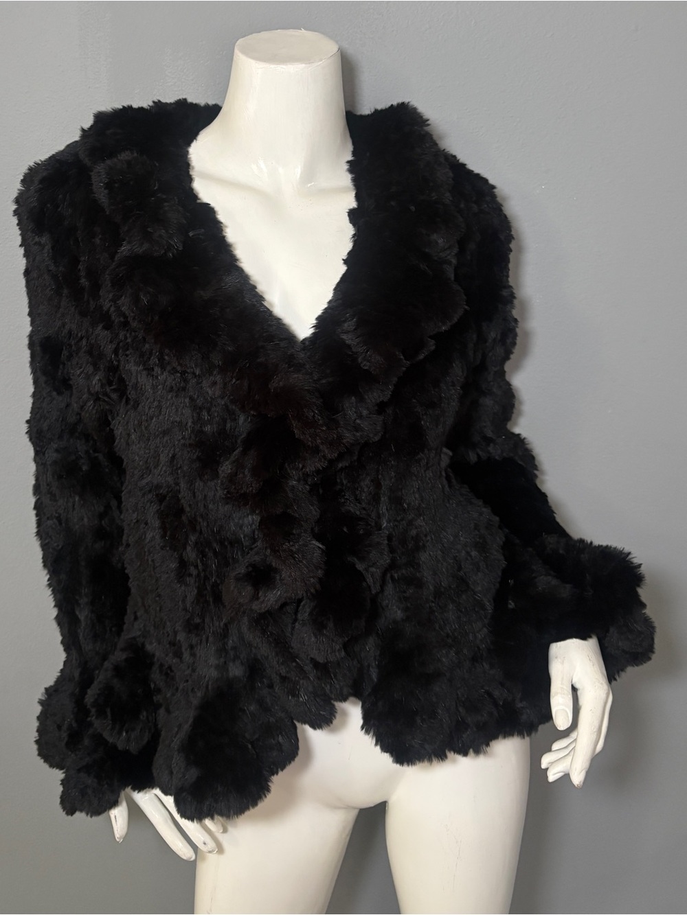 Rizal Black Faux Fur Teddy Jacket